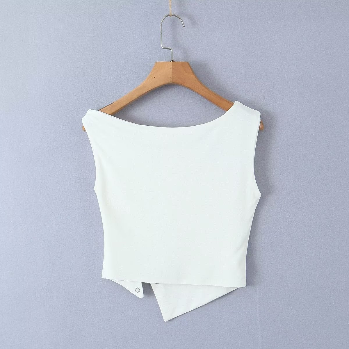 Snap Button Crop Top | Off Shoulder Cutout Tank | noémi