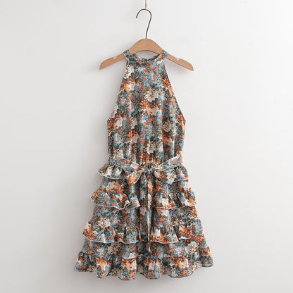 Womens Floral Printed Ruffled Dress | noémi