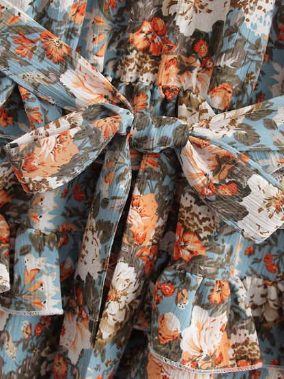 Womens Floral Printed Ruffled Dress | noémi