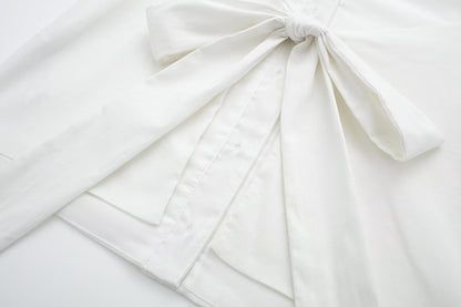 Halter Shirt | Sleeveless Cardigan with Collared, Backless Lace Up Detail | noémi