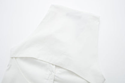 Halter Shirt | Sleeveless Cardigan with Collared, Backless Lace Up Detail | noémi