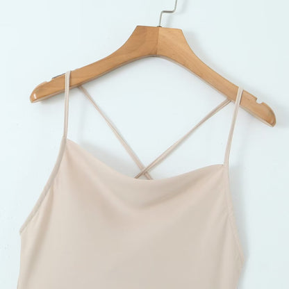 Backless V Neck Slim Fit Dress with 3D Floral Detail and Ribbon Tie | noémi