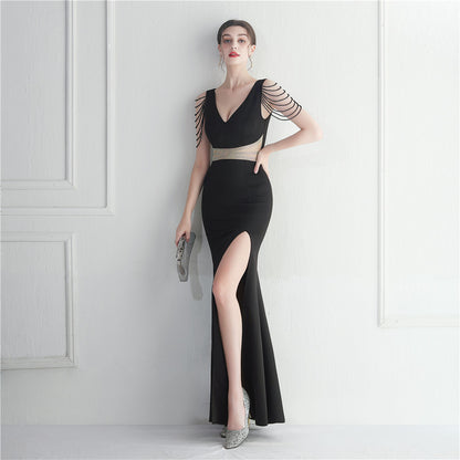 Rhinestone Beaded Gown | Long Dress | noémi