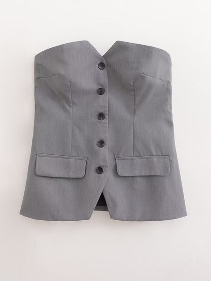 Soft Knit Vest and Wide Leg Pants Set with Relaxed Fit | noémi