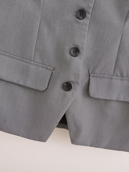 Soft Knit Vest and Wide Leg Pants Set with Relaxed Fit | noémi