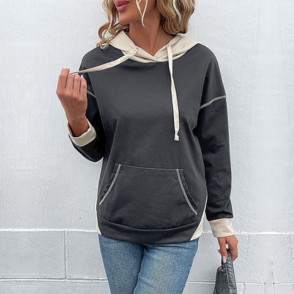 Womens Color Block Long Sleeve Hoodie | noémi