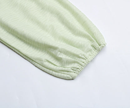 Puff Sleeve Shirt with Square Collar Blouse | noémi