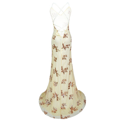 Sequin Backless Gown | Slim Fit Dress | noémi