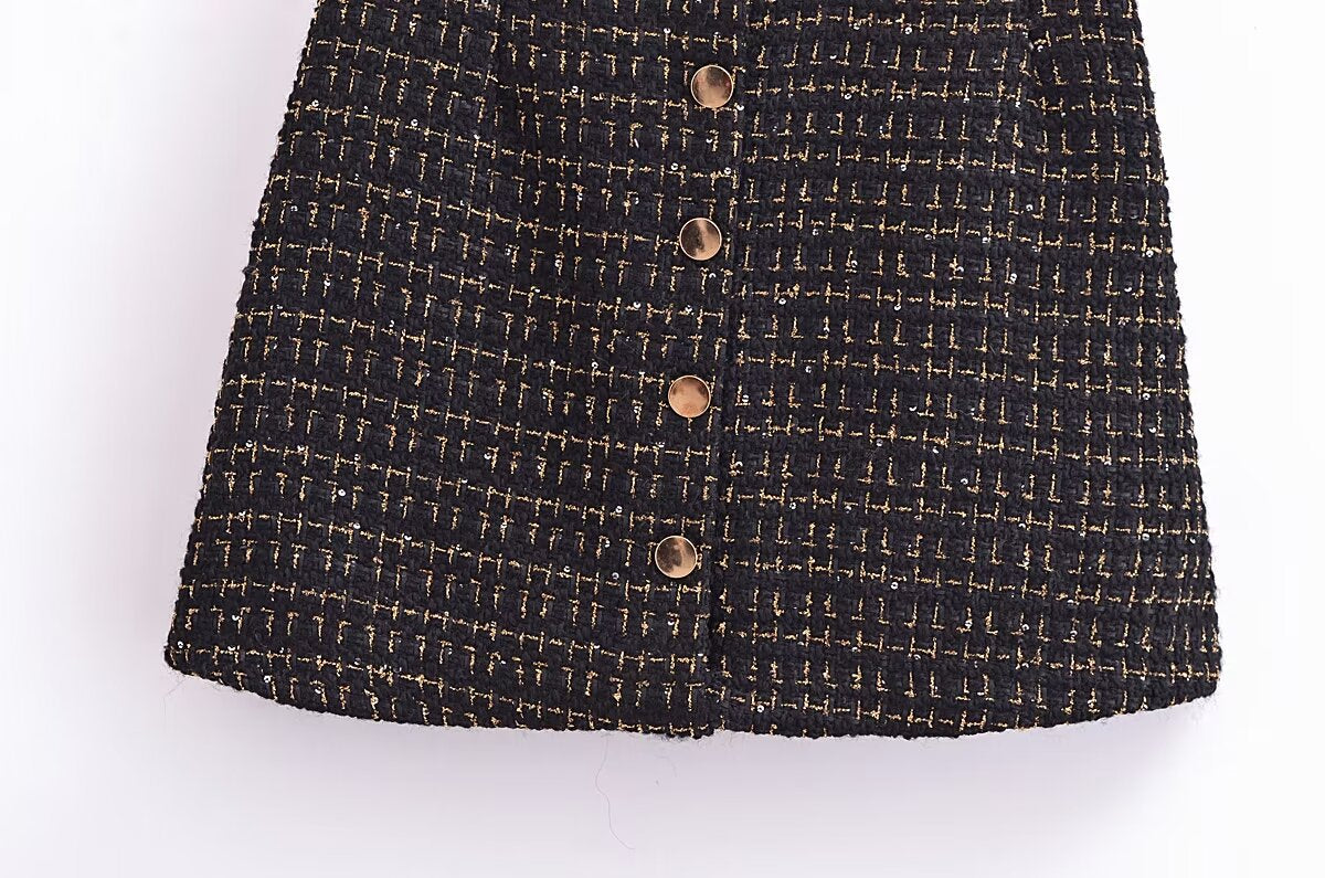 Tweed Set Cropped Blazer HighWaist Skirt | Classic Two Piece | noémi