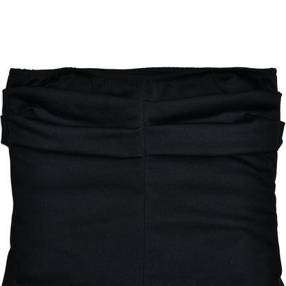 Off Neck Tube Top Maxi Dress with Backless Design and High Slit | noémi