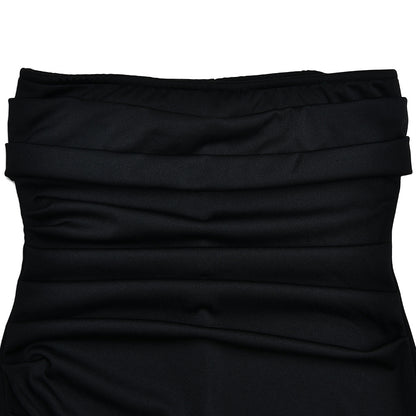 Off Neck Tube Top Maxi Dress with Backless Design and High Slit | noémi