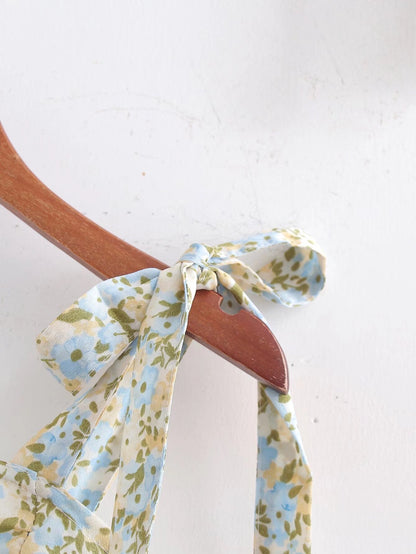 Printed Pleated Suspender Dress | Casual Midi Dress | noémi