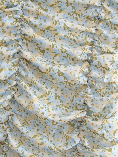 Printed Pleated Suspender Dress | Casual Midi Dress | noémi