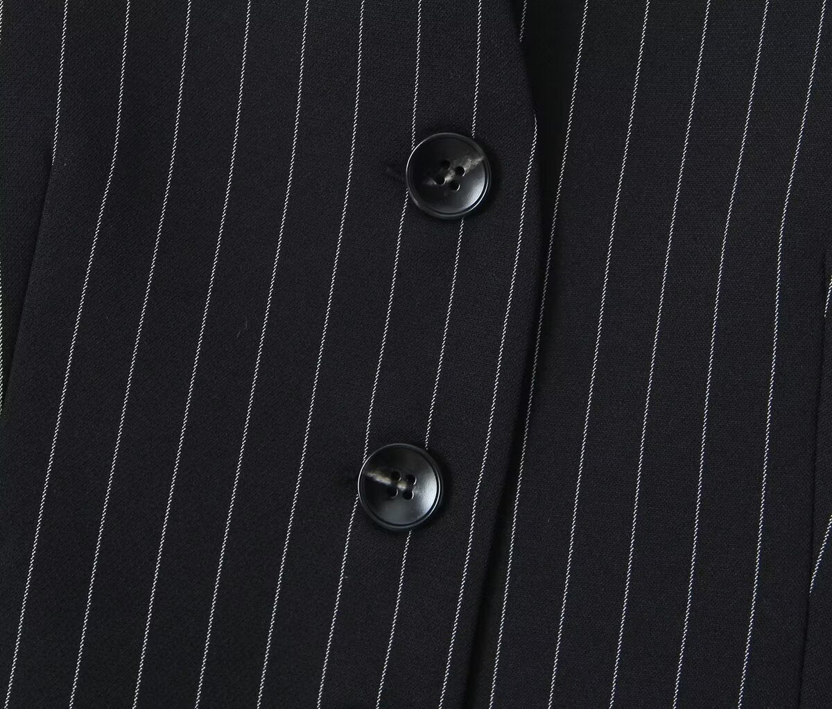 Vertical Striped Blazer Vest Suit with Bell Bottom Pants | noémi