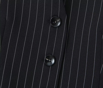 Vertical Striped Blazer Vest Suit with Bell Bottom Pants | noémi