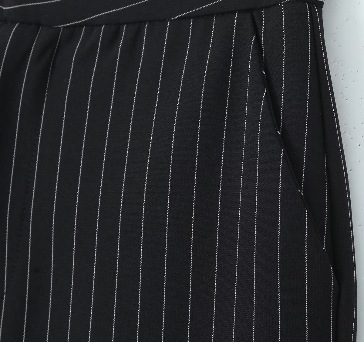 Vertical Striped Blazer Vest Suit with Bell Bottom Pants | noémi