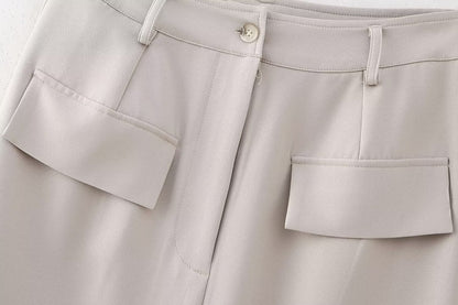 Two Piece Skirt Set | Slim Fit Vest Split Midi Skirt | noémi