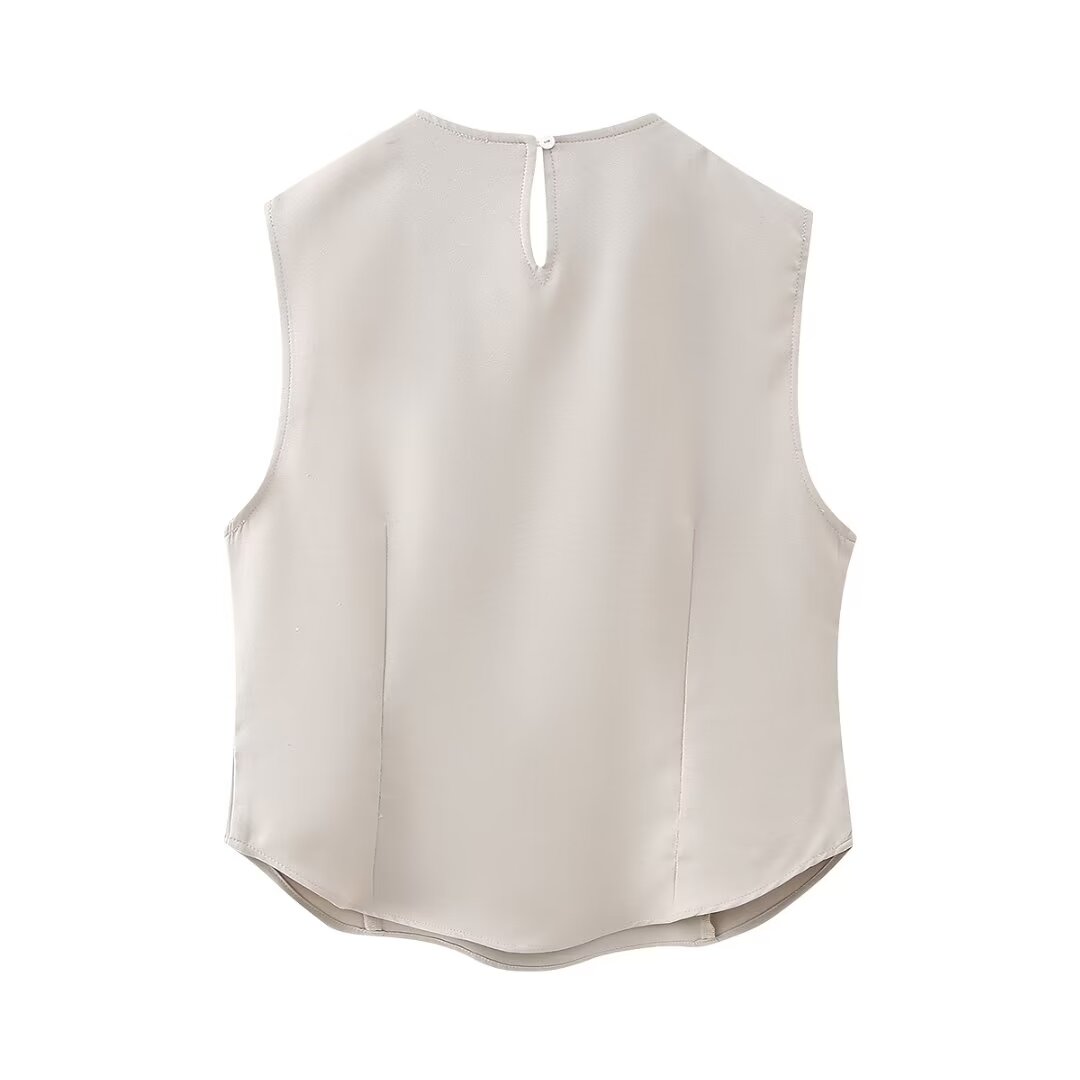 Two Piece Skirt Set | Slim Fit Vest Split Midi Skirt | noémi