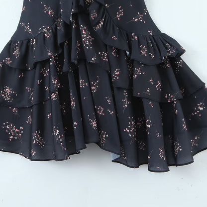 Hipster Floral Cami Dress | Lace Up High Waist A Line for Women | noémi