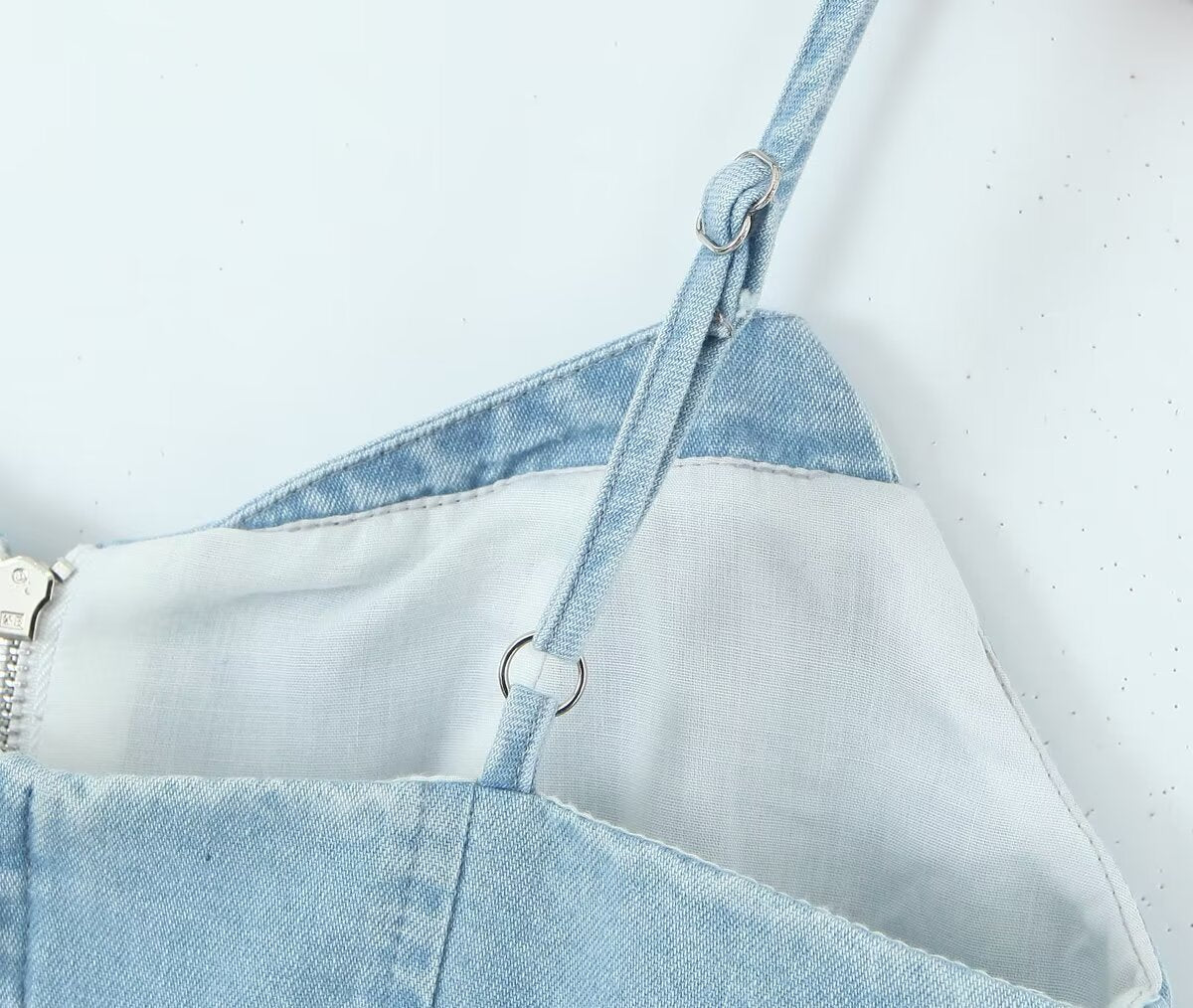 High Waist Denim Skirt Set | Zipper Waist Hip Hugging | noémi