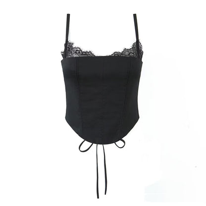 Womens Suit Lace Sling Dress with Pleated Split Skirt Built In Pants | noémi