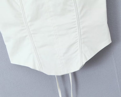 Womens Suit Lace Sling Dress with Pleated Split Skirt Built In Pants | noémi