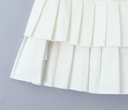 Womens Suit Lace Sling Dress with Pleated Split Skirt Built In Pants | noémi