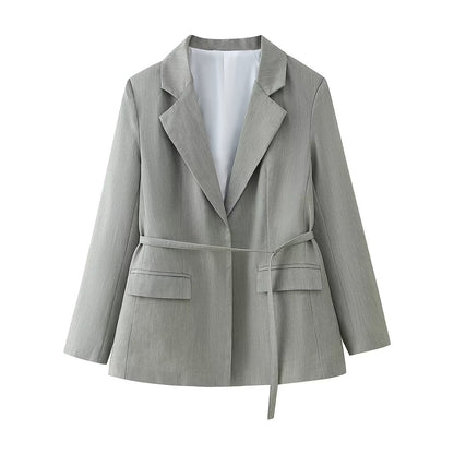Womens Thin Belt Blazer Shorts Set | noémi