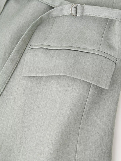 Womens Thin Belt Blazer Shorts Set | noémi