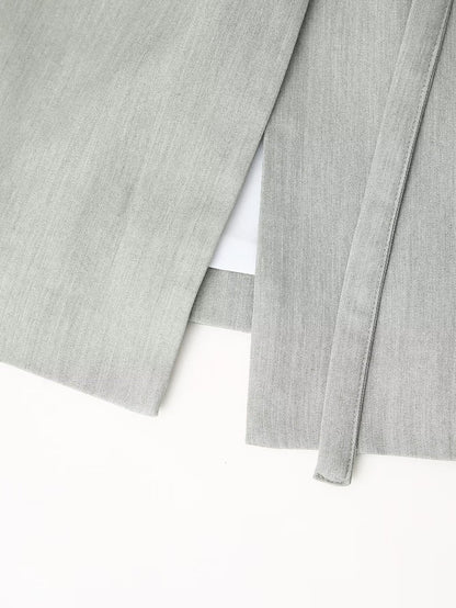 Womens Thin Belt Blazer Shorts Set | noémi