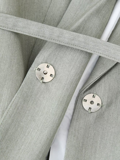 Womens Thin Belt Blazer Shorts Set | noémi