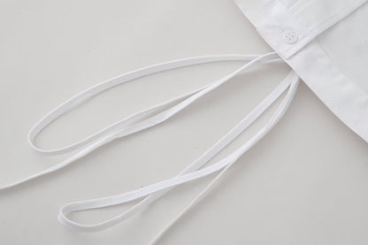 Womens Lace Up Back Short Sleeve Shirt | noémi