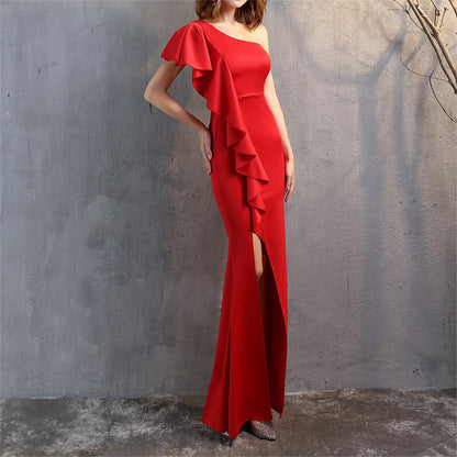 Red Fishtail Gown | Sleeveless Slim Fit | noémi