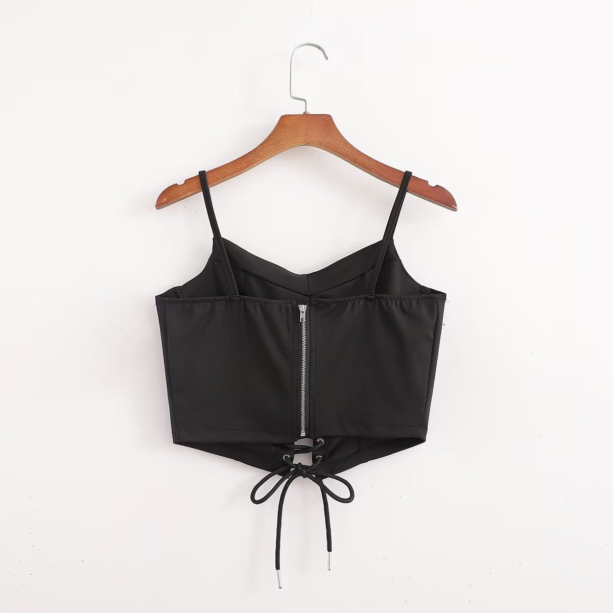Knitted Drawstring Vest Top with Adjustable Fit and Minimal Design | noémi