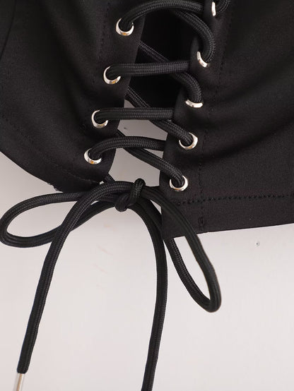 Knitted Drawstring Vest Top with Adjustable Fit and Minimal Design | noémi