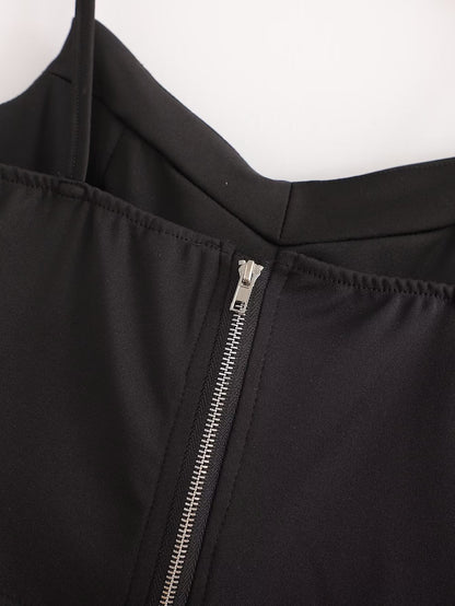 Knitted Drawstring Vest Top with Adjustable Fit and Minimal Design | noémi