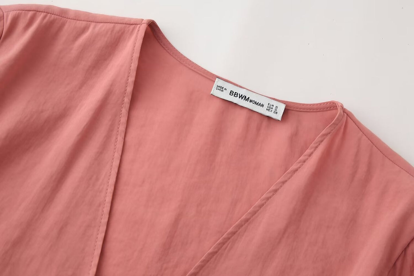 Bow Tie VNeck Draped Blouse | Cropped Long Sleeve Top | noémi