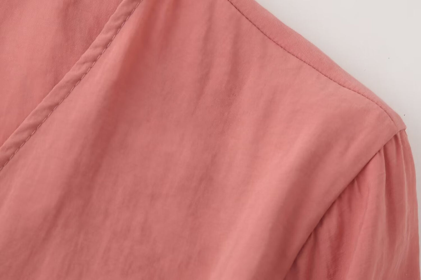 Bow Tie VNeck Draped Blouse | Cropped Long Sleeve Top | noémi