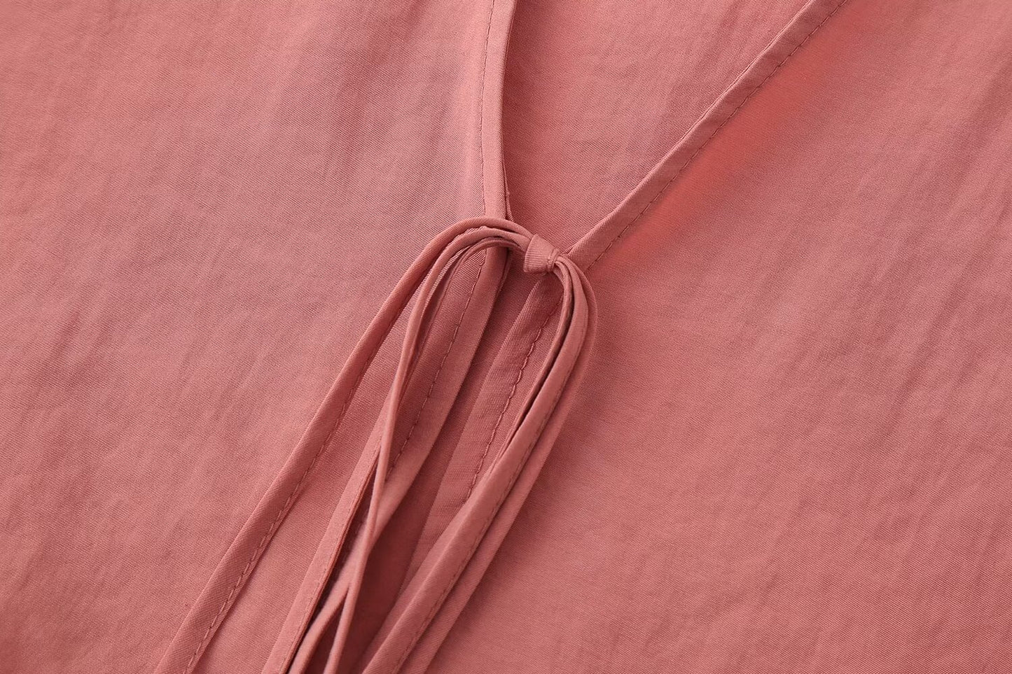 Bow Tie VNeck Draped Blouse | Cropped Long Sleeve Top | noémi