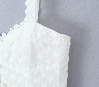 Lace Hanging Buckle Set | Lace Skirt Top | noémi