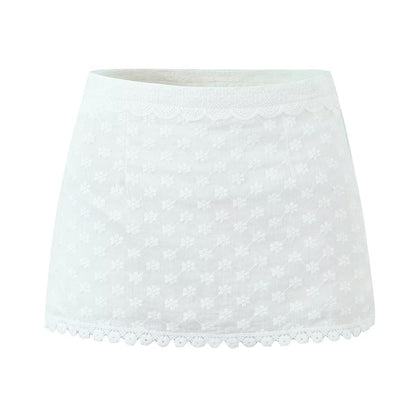 Lace Hanging Buckle Set | Lace Skirt Top | noémi