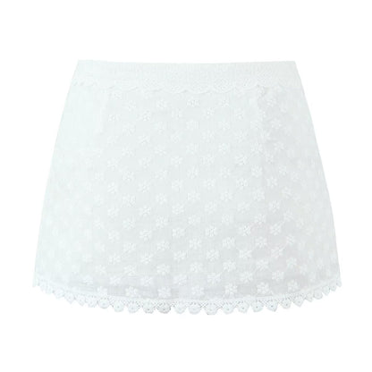 Lace Hanging Buckle Set | Lace Skirt Top | noémi