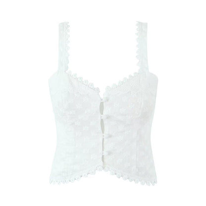 Lace Hanging Buckle Set | Lace Skirt Top | noémi