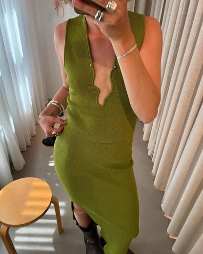 Womens Slim Sleeveless Top Skirt Set | noémi