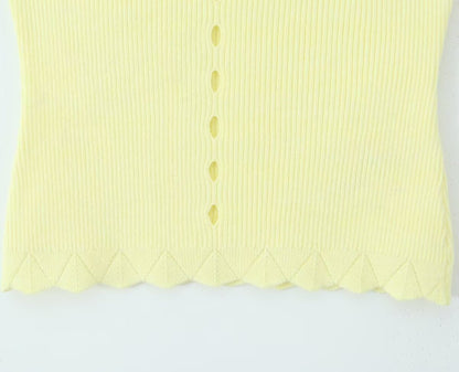 Knitted Three Piece Set | A Line Skirt Sheath Dress Hollow Out Black Cardigan with Flanged Wrap Chest Detail | noémi