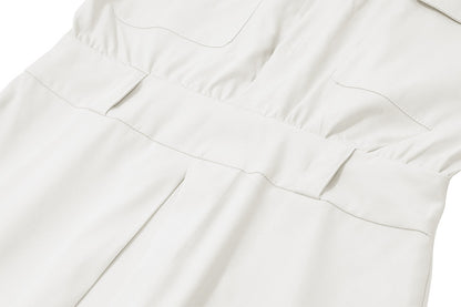 Belted Shirt Dress | Button Down, Faux Pockets, Long Sleeve | noémi