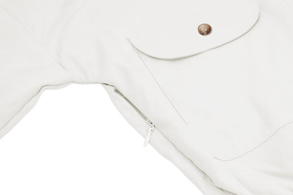 Belted Shirt Dress | Button Down, Faux Pockets, Long Sleeve | noémi