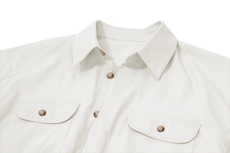 Belted Shirt Dress | Button Down, Faux Pockets, Long Sleeve | noémi