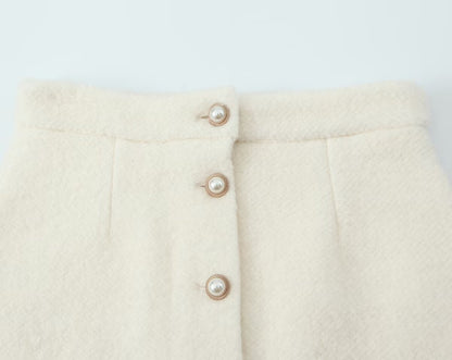 Socialite Woolen Vest Skirt Set | High Waist Fit | noémi