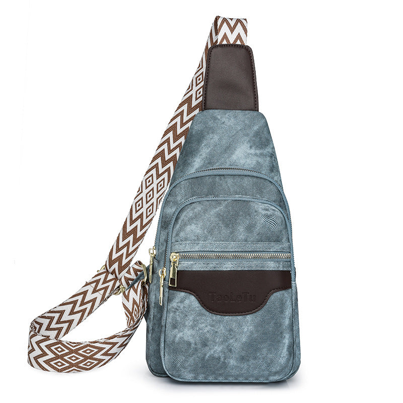 Soft Brown Leather Chest Bag – Retro Crossbody Purse | noémi